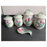 Treasure Craft Garden Party Canisters & Spoon