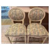 2 Harris Marcus Louis XVI Tapestry Counter Chairs