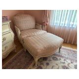 Century Chair French Provincial Bergere & Ottoman