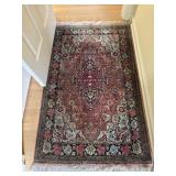 Iranian Qum Silk Medallion Rug & Ivory Field