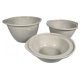 Set McCoy Stoneware Strap-Handle Mixing Bowls