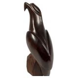 Modernist Carved Ironwood Bird Sculpture