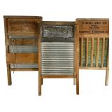 Columbus & National Vtg Primitive Wood Washboards