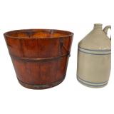 Robinson Clay Product Co. Stoneware Jug & Bucket