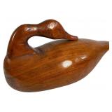 Hand Carved Wooden Sleeping Goose Decoy