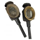 A Pair of Vintage Carriage Candle Side Lamps