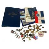 Masonic Ephemera, Patriotic Booklets, Pins & Coins