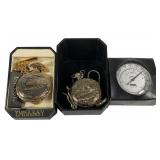 Pair Railroad Pocket Watches & Edge Mark Altimeter