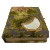 Victorian Velvet & Brass Photo Album w/ Mirror