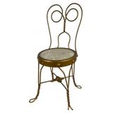 Mid-C. Gold Tone Twisted Wire Starburst Table