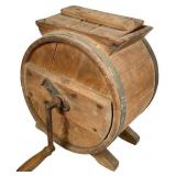 Antique White Cedar Cylinder Barrel Butter Churn