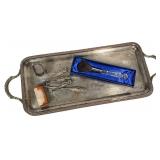 Str. Desk Access., Plated Tray & Waterford Brush
