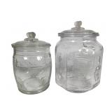 Planters Pennant 5 Cent Octagonal Glass Jar w/ Lid