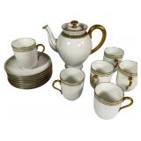 Bernardaud Limoges Neoclassical Laurel Tea Set