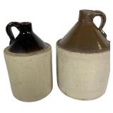 Pair of American Two-Tone Monmouth Stoneware Jugs