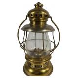 Kelly Lamp Co. Brass Hand Lantern w/ Glass Globe