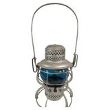 Adlake Kero B&O RR Lantern w/ Blue Globe 1946