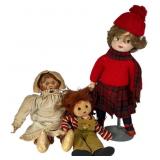 Trio of Dolls: Pendleton, Steiff Sniff & Jennifer