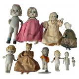 Antique and Vintage Miniature Bisque + Dolls