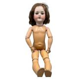 C.M. Bergmann 1916 Bisque Socket Head Doll & Wardr