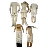 Five Pansy & Kestner Style German Antique Bodies
