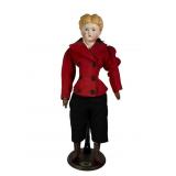Large Antique Parian Head Doll, Original Body