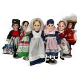 A Group of Six Vintage Effanbee International & Hi