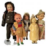 Five Vintage & Antique Dolls including Schildkrï¿½t