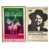 Two 11 x 17 Inch Vintage Waylon Jennings and Jerry