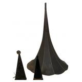 A Trio of Antique Edison Phonograph Horns