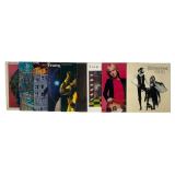 Nine Classic Rock and New Wave Vinyl LP Records