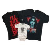 A Group of Alice Cooper Official Apparel and Poste