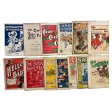An Assortment of Antique Ragtime Sheet Music
