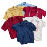 Collection of Six Vintage Guayabera Shirts