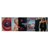 Five Vintage Hard Rock and Heavy Metal Vinyl LPs
