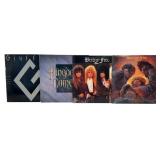 Four Hard Rock and Glam Metal Vinyl LPs