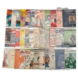 36 Vintage Sheet Music Circa 1920 to 1953