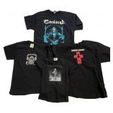 Assortment of Four Rock and Metal Graphic T-Shirts