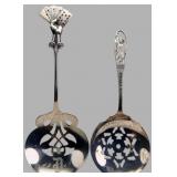 Two Sterling Pierced Serving Spoons
