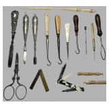 Collection of Victorian Vanity and Sewing Tools