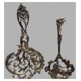 Two Antique Sterling and Silver Serving Spoons
