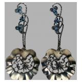A Pair of Enameled Sterling Silver Spoons