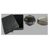 Trio of Vintage Silver Plated Vanity Items