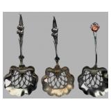 Three Whiting & Co Sterling Silver Bonbon Spoons