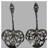 Pair of Gorham Daffodil Sterling Nut Spoons