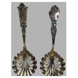 Two Sterling Silver Pierced Bon Bon Spoons, Blacki