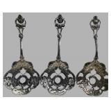 Three R. Wallace and Sons Sterling Bonbon Spoons