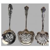 Three Sterling Silver Pierced Nut and BonBon