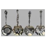 4 Gorham & Whiting Sterling Silver Serving Spoons