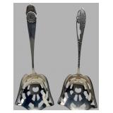 Pair of Sterling Silver Souvenir Nut Spoons